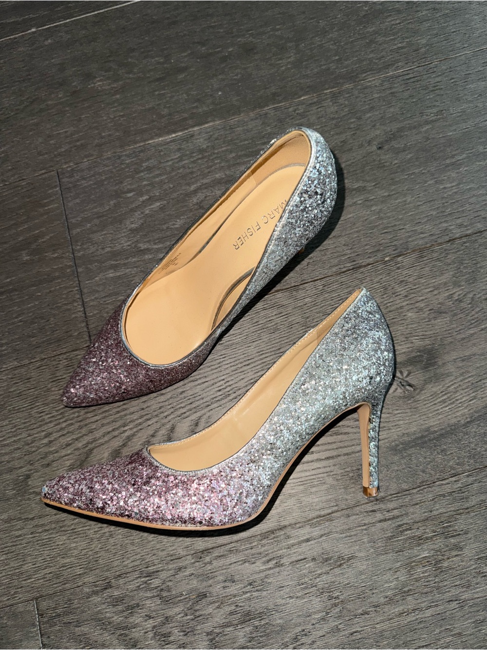 Marc Fisher glitter pumps